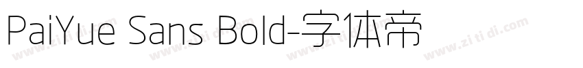 PaiYue Sans Bold字体转换